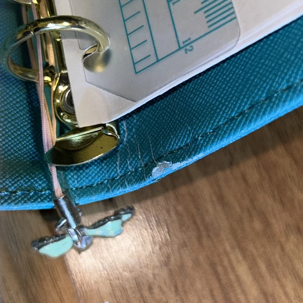 kikki k Teal Vegan Leather Personal Organizer Planner Agenda
